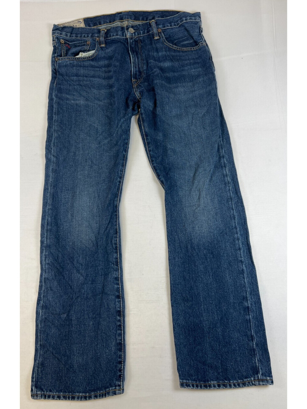 Polo Ralph Lauren Men 34x30 Blue Denim Jeans Authentic Dungarees